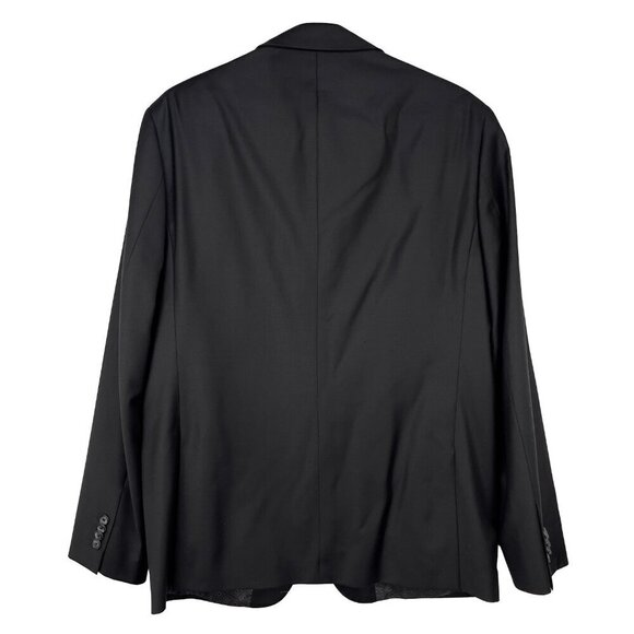 ORVIETO for Ernest 100% Wool Stretch Notch Lapel Modern Fit Black Suit Size 42R - Picture 5 of 11